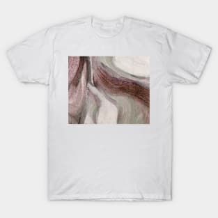 Abstract Oil Painting Pistachio Green Brown 1c18 T-Shirt